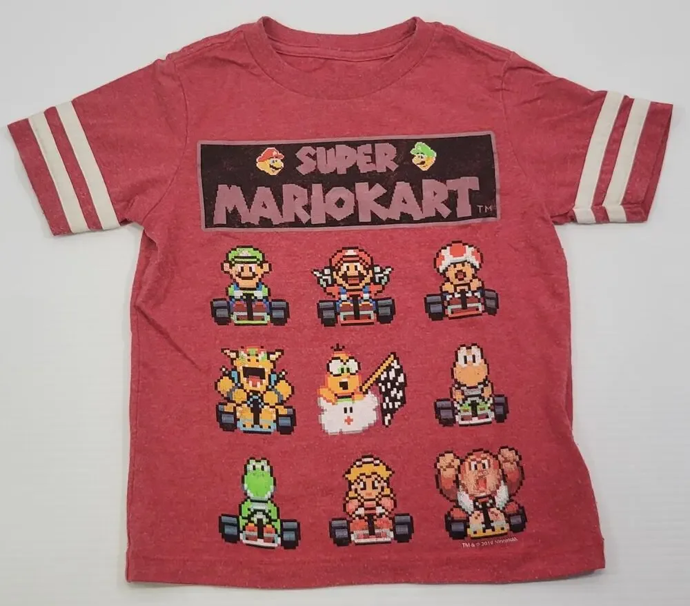 L6) GAP Kids Nintendo Super Mario Kart Red T-Shirt XS